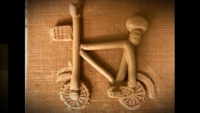 陶艺平面成型——自行车