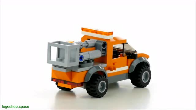 lego乐高积木城市系列60054路灯维修工程车快速搭建