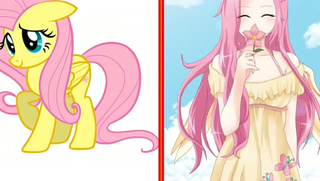 小马宝莉柔柔和紫悦变身人类简直不要太漂亮