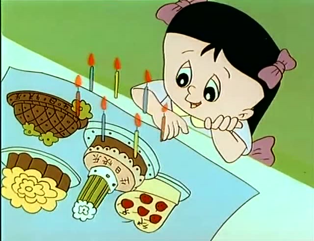 大头和小妹妹幻想着各式各样的蛋糕