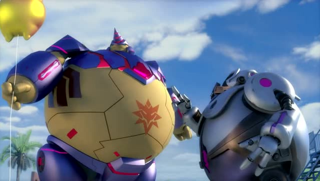 《神兽金刚3》天满星在游乐场给小朋友送气球没安好心