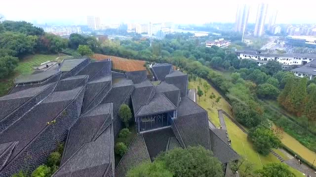 航拍中国美术学院象山校区