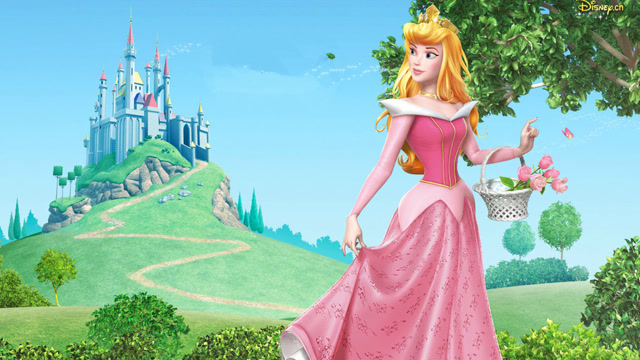 睡美人画画:沉睡魔咒终于解除,爱洛公主走出了城堡