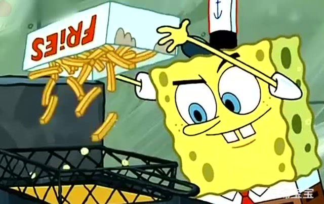 海绵宝宝:海绵宝宝要做薯条了,你们想不想吃啊