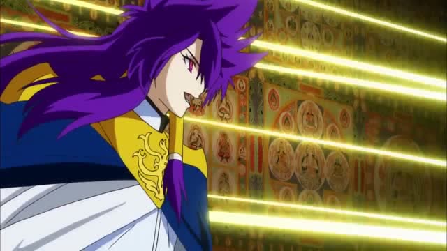 睁开眼的沙加, 穿上了黄金神圣衣, 使出天舞宝轮都被瞬秒