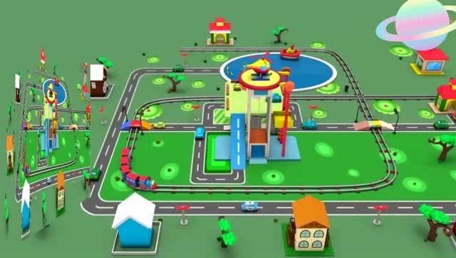 超有趣的小镇,托马斯将小朋友们送到了游乐园,开心极了