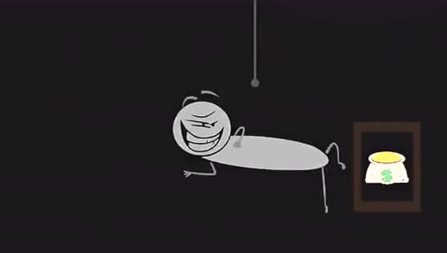 搞笑创意铅笔画: 铅笔人偷到整袋金币, 却倒不出来!真是邪门啊