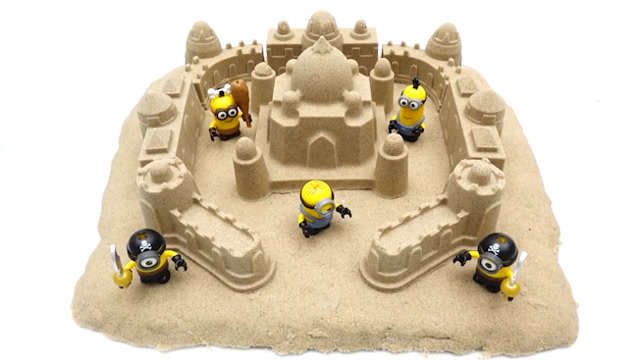 空气动力沙小黄人城堡少儿益智亲子互动diy手工颜色学习儿歌童谣