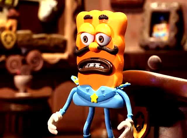 饼干警长:曲奇在自己做饭吃呢,饼干警长看见不开心了