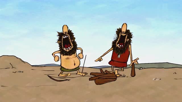 两个原始人比赛捉鸟,到底谁更聪明?结果一目了然!