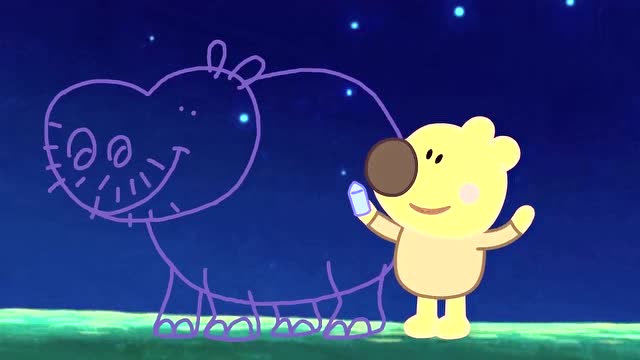 小小画家熊小米动画片,熊小米今天要画一个又大又胖的河马