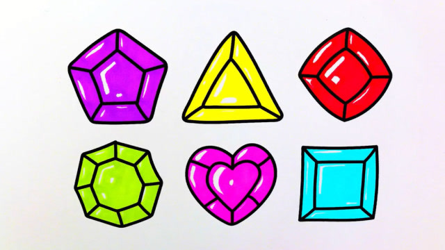 彩色的多边形简笔画儿歌