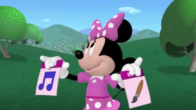 米奇妙妙屋:米妮找回了二张丢失的书本,简直是太开心了