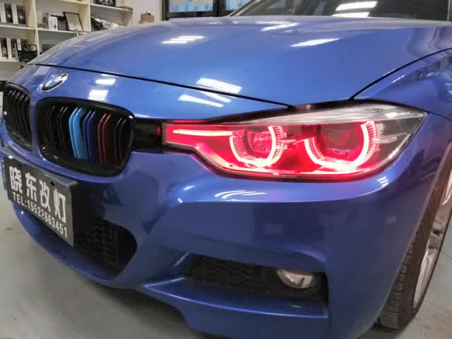 天津新宝马3系改装恒威l62激光大灯 晓东改灯恒威授权店