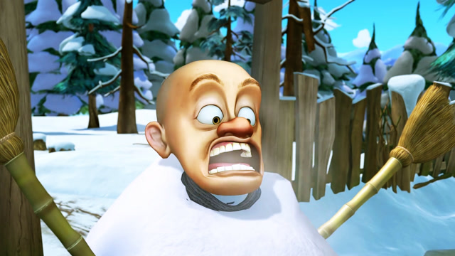 光头强变成了大雪人,熊大熊二要好好惩罚他了