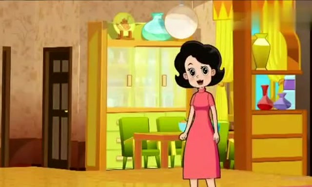 大头儿子以为围裙妈妈看到画后一定会高兴,可是围裙妈妈生气了