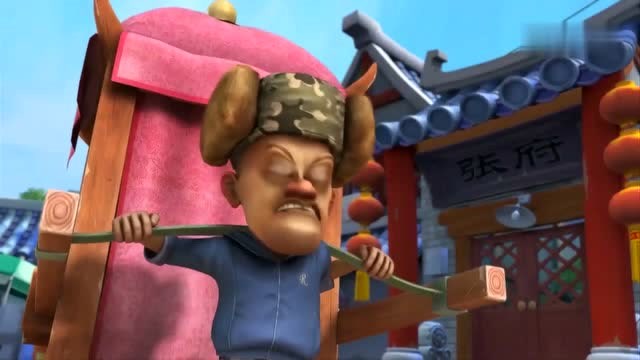 熊出没:光头强不砍树了,找了份抬轿子的工作,真是太好笑了