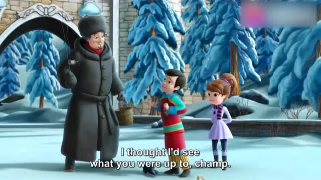 小公主苏菲亚:苏菲亚与雨果练习冰舞约会,雨果爸爸总是出来捣乱