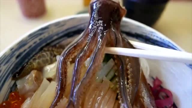 美食圈:生吃鱿鱼刺身,鱿鱼须都还在动怎么下口?