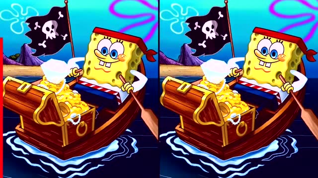 眼力测试海绵宝宝找不同,你猜他能找到多少个不同点