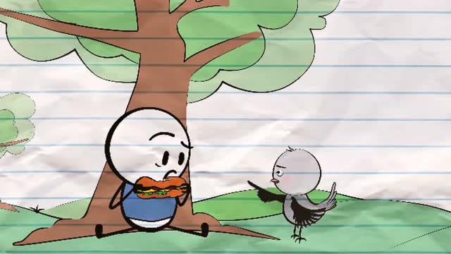 创意铅笔动画:鸟屎的发生