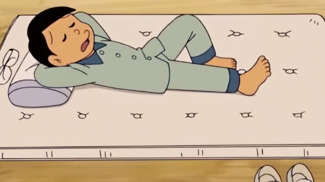 哆啦a梦:大雄参加午睡比赛,获得了冠军,不愧是瞌睡王啊