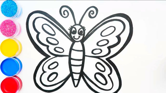 手工画一只蝴蝶,给它涂上什么样的颜色?才能美哒哒
