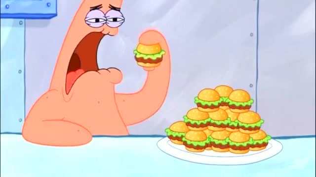 海绵宝宝:10秒100个汉堡!5分钟1001个!这才是真正的大胃王