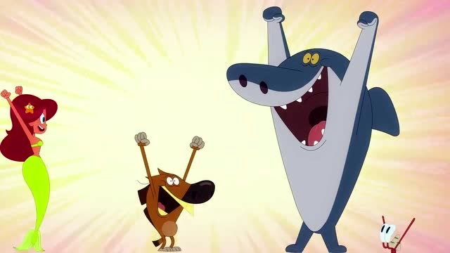 鲨鱼哥和鬣狗疯狂庆祝