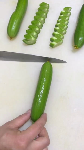 刀工切乳瓜,喜欢吗