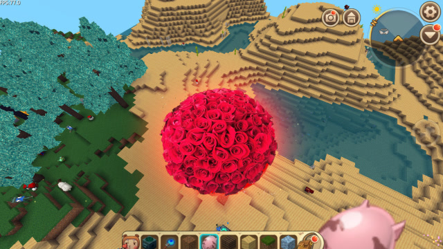 迷你世界:制作"超大型玫瑰花"教学,可以拿去表白了