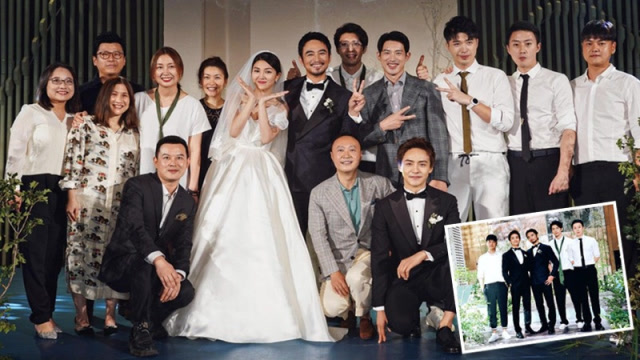 张晓晨婚礼现场照流出 "好男儿"与新人合影笑开怀!