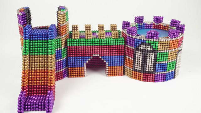 diy彩色磁铁城堡,这手工创意堪称满分!