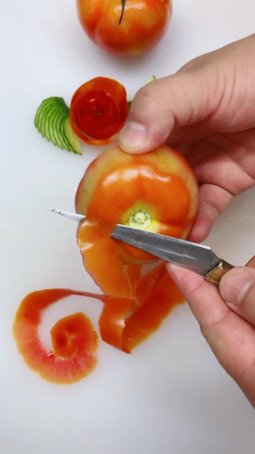 西红柿的切法 摆盘图片