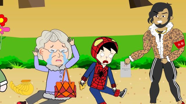 草帽肥肥  奶奶乱扔垃圾惹怒肥肥,霸气怒怼未果,结局执勤拿罚单惩治!