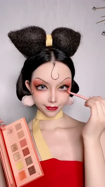 小姐姐模仿妲己,这也太还原了吧,就是头发有点像清洁球