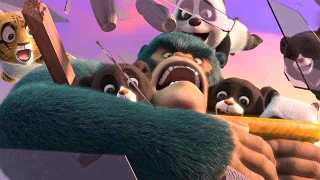 熊出没之变形记:黑风和熊大跳了下去,才知道是悬崖!