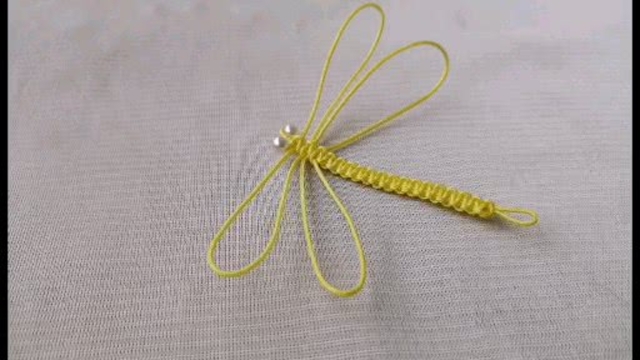 一条绳就能编出一只小蜻蜓,平结变出小蜻蜓,快来看一看吧