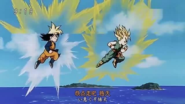 你可知道,超级赛亚人的飞行速度有多快?悟天和特兰克斯海上飞行