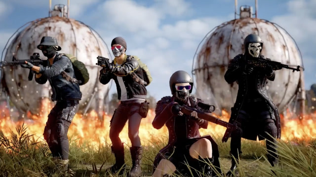 吃鸡刚枪bgm,4人小队游戏挑战,全程热血刺激