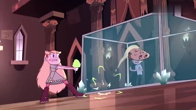 公主闯天关,关押麦戈的玻璃太硬了,星星黑化暴走,炸开了玻璃
