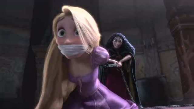 长发公主:乐佩被老巫婆绑起来了,老巫婆要带她离开城堡