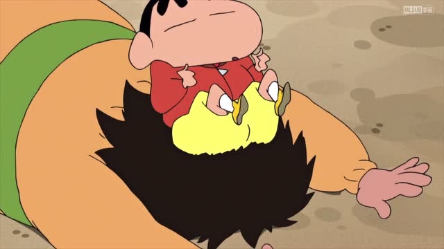 蜡笔小新:四郎去当群演结果半路摔倒还被小新的屁屁砸得脸都肿了