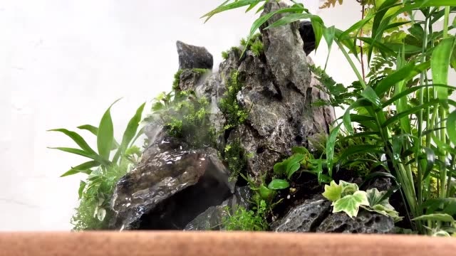 水盆小瀑布盆景
