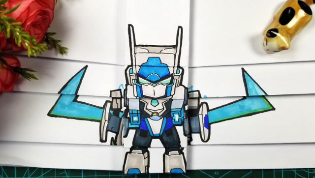 迷你世界幻零士3次变身啥样子?用1张复印纸完成这个趣味折纸手工