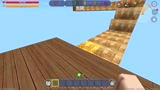迷你世界：小温用二段跳能跳上三块方块叠起来的墙吗