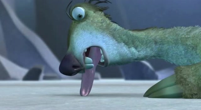 冰川时代:鼹鼠的舌头粘到了冰块上,一用力皮都掉,笑得肾疼!