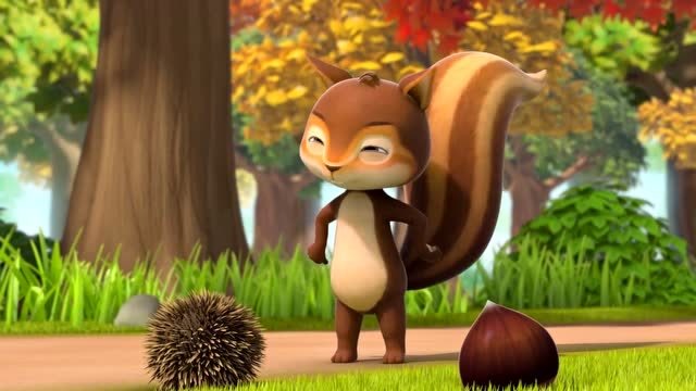 萌鸡小队:小松鼠成了爸爸?他的孩子竟然是条虫子!真是奇怪啊