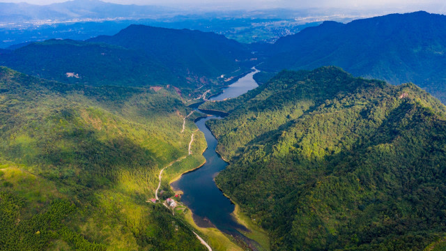 东安金江水库航拍