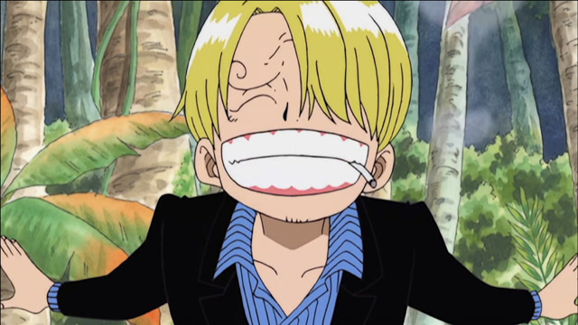 《海贼王》躺吃仙贝王路飞,厥功至伟色厨子